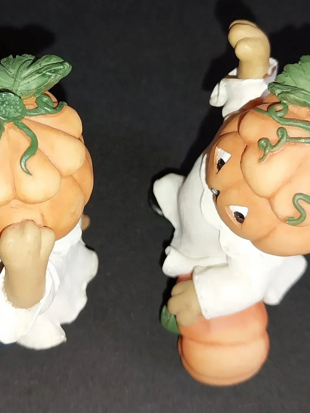 Halloween Pumpkin Head Ghost Figures Set of 2